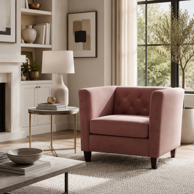 Modern Button Tufted Velvet Accent Chair