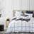 Grid Comforter Set Plaid Bedding Set 1 Checkered Comforter with Pillowcases-114984127-114984124