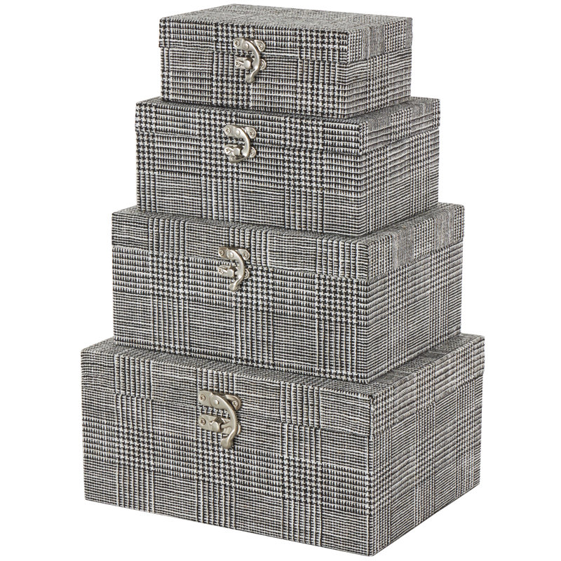 Boîte de rangement en tissu Cole And Grey, Gris