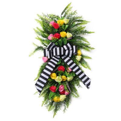 Spring Summer Front Door Teardrop Wreath Summer Wreaths for Front Door