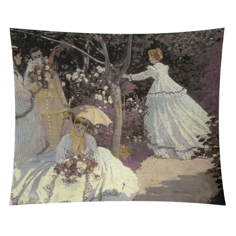 Tapisserie de jardin pour femmes Mane, H 27,5 po x l 37,5 po, Mauve / ivoire / gris