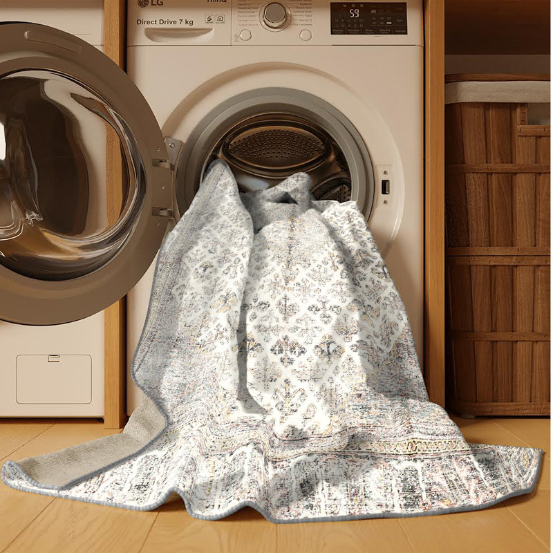 100% Machine Washable Traditional 2986 Area Rug, Rectangle 8' x 10'
