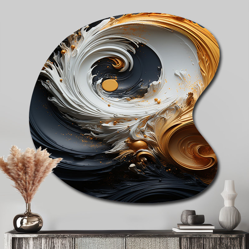 Art mural liquide en métal liquide, H 33 po x l 33 po