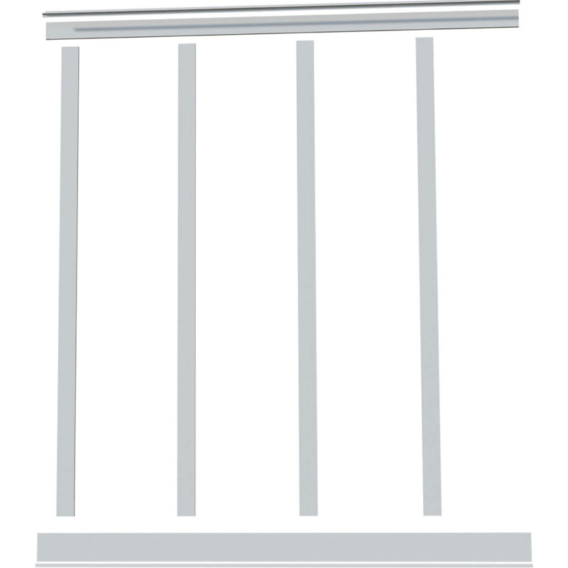 Panneau mural en pvc blanc Deluxe Shaker, 104 po, Large panneau réglable de 20 po