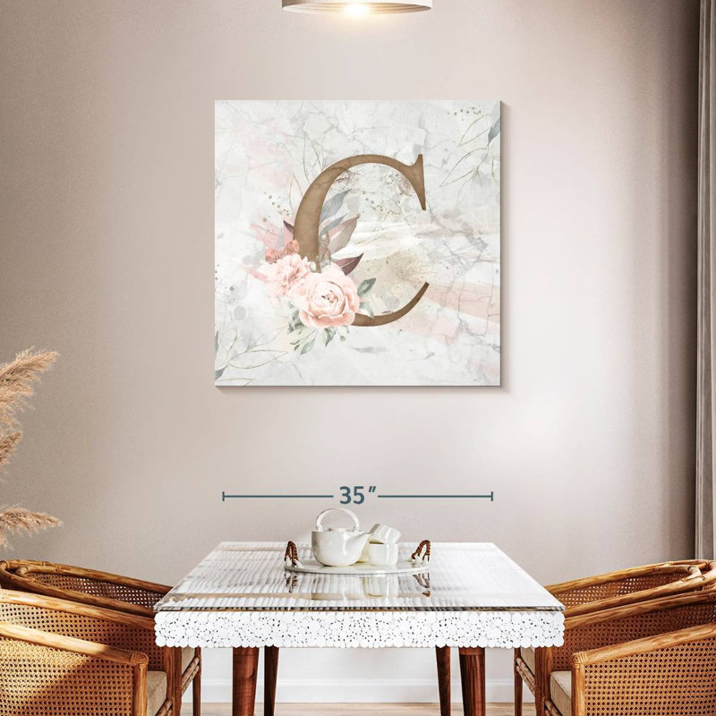 Tergel Floral Letter C, 36" H x 36" W