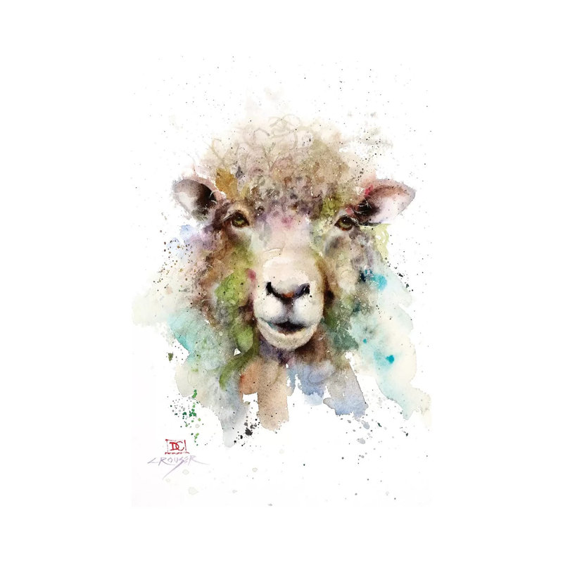 Sheep by Dean Crouser - Wrapped Canvas Print, 20.32 cm H x 30.48 cm W