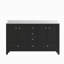 Meuble-lavabo double 60 po avec comptoir en granit blanc Aura-1135900184-1135900187