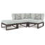 Canapé modulaire d'extérieur 4 pièces Jennings