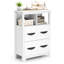 Armoire de plancher 24 po, armoire de rangement moderne, armoire latérale autoportante avec 2 tiroirs