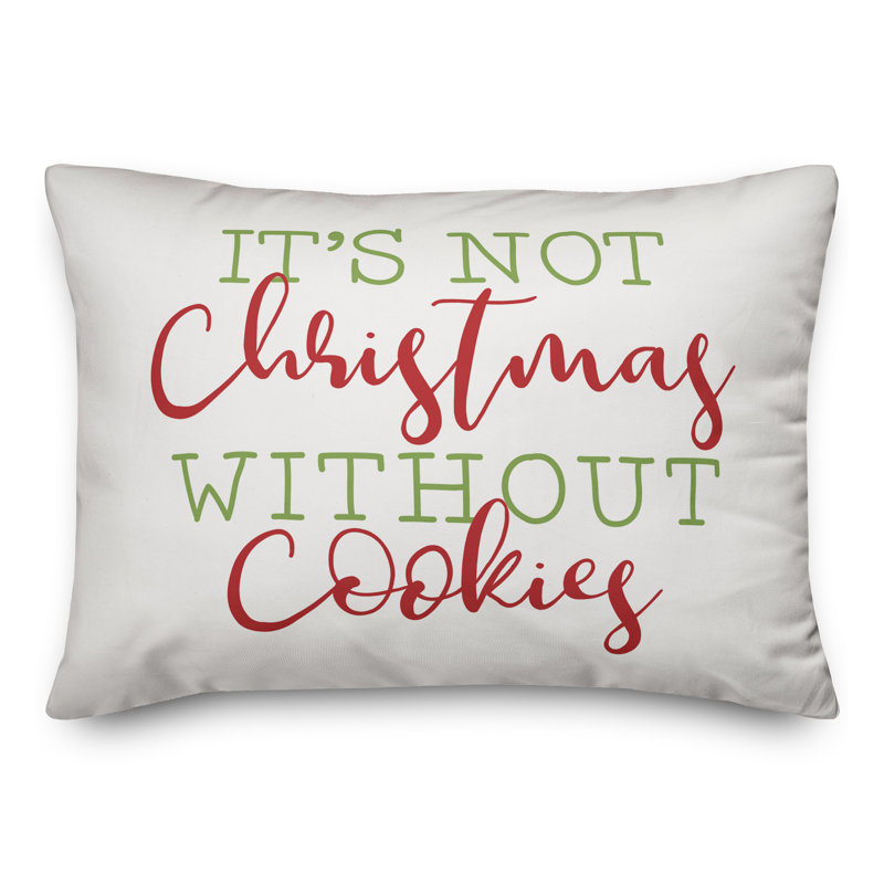  Coussin It's It's Christmas Sans Cookies, Housse de coussin seulement - Insert