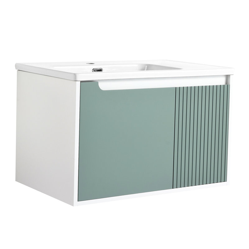 Meuble-lavabo en céramique 36 po - Menthe moderne avec entretien - Couleur de la surface