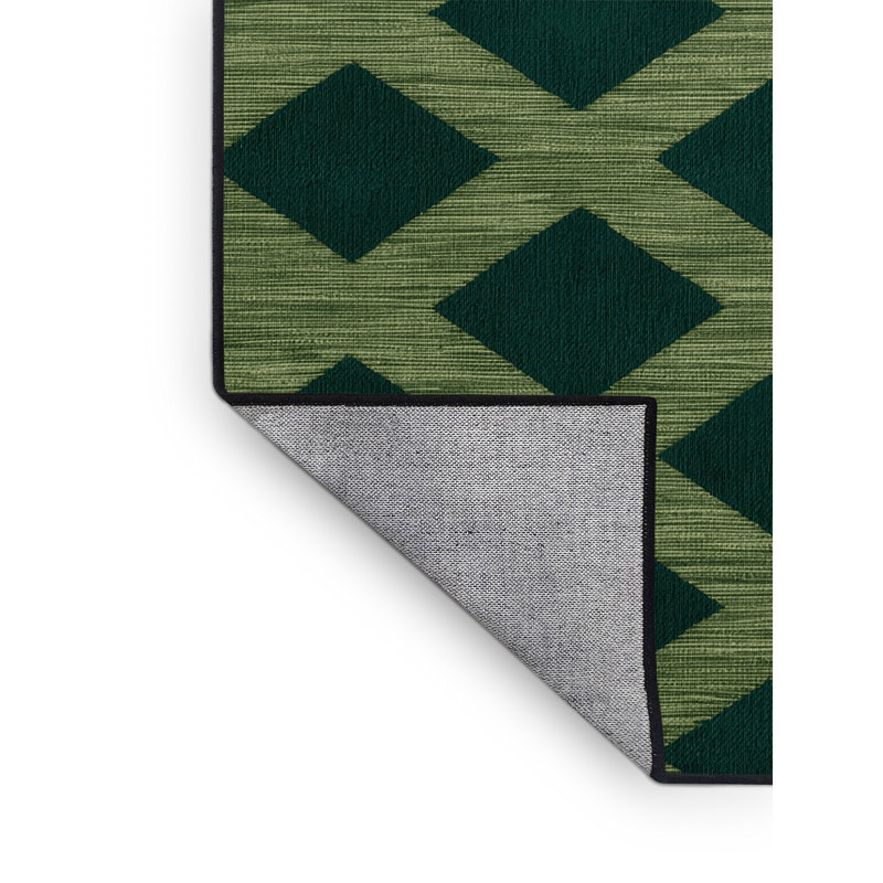 Tapis botanique brun lavable à la machine, Rond 6 pi