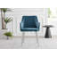 Lenworth Chrome and Glass Rectangular Dining Table Set with 6 Luxury Modern Velvet Chairs