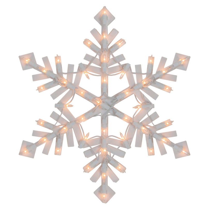 Lighted Snowflake Christmas Window Silhouette - 15.5 Inch