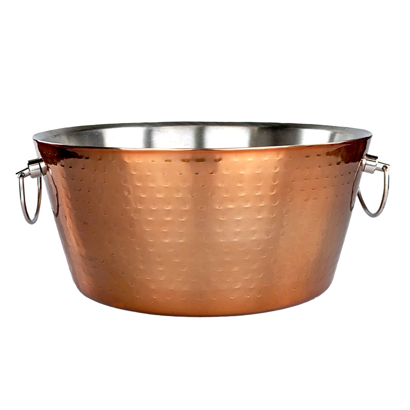 Gaskins Stainless Steel Beverage Tub Wine Bucket Ice Bucket, Copper