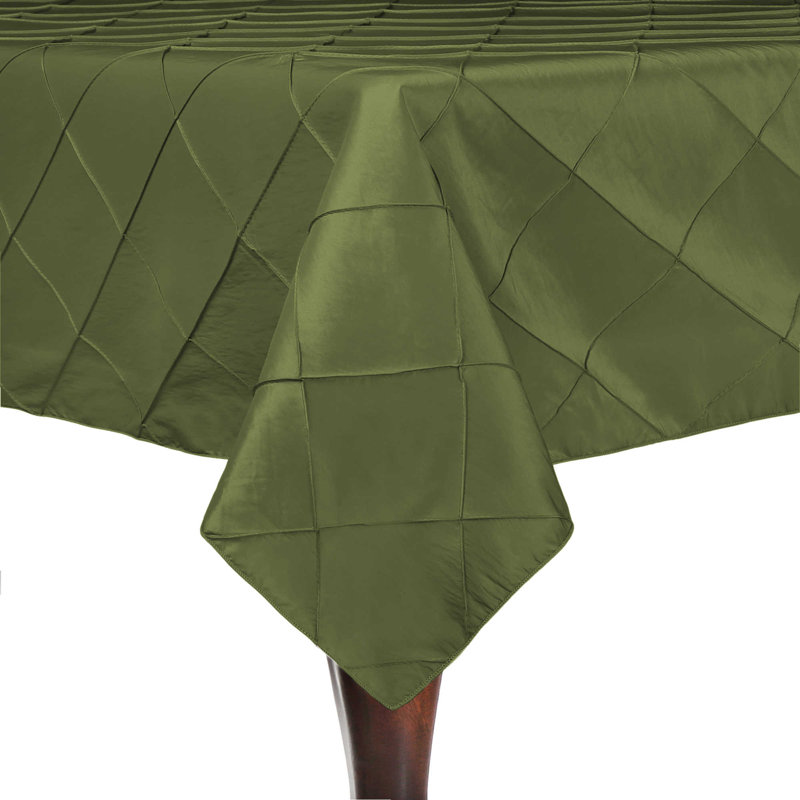Embroidered Pintuck Taffeta Tablecloth, 60" W x 84" L, 10