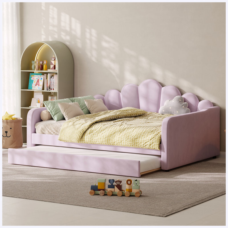 Cadre de lit pour grand lit rose, Rose