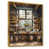 Toile avec cadre flottant or