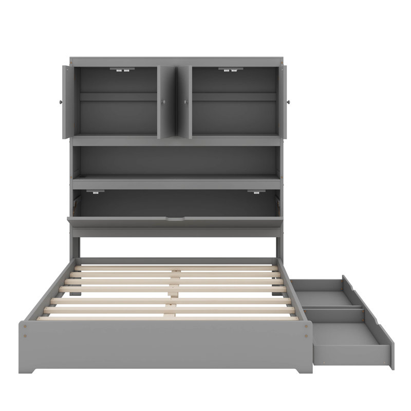 Full-Sized  Bed, Gray