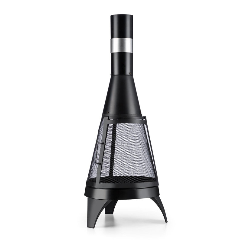 Blumfeldt Column Sheet Steel Wood Burning Smokeless Chimnea