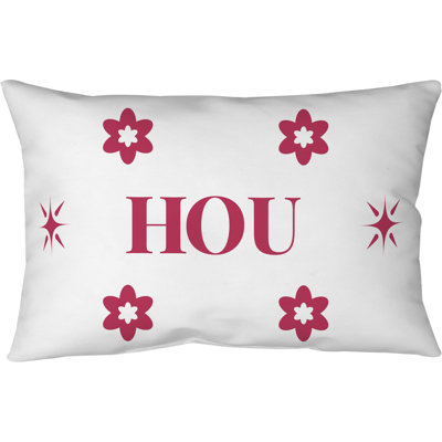 Taie décorative matelassée Houston Basketball 36 po x 20 po