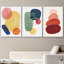 Abstrait aux couleurs vives, "Boho Bold Bright Circle Art", images murales géométriques colorées et modernes, impression sur toile encadrée, 3 pièces, art mural "16" x 24 "x 3 pièces, 24" x 36 "x 3 pièces-94434179-119461104-94434180