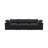 120" Black Linen Blend Modular Sofa With Toss Pillows