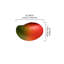  Faux manguier - répliques de manguier tropical en plastique pour comptoir de cuisine, centre de table, style bol à fruits, décor pour événement et présentoirs de détail, 4,5 po de diamètre et 2,2 po de hauteur, paquet de 6