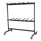 690 lb. Capacity Commercial Grade Steel 2-Tier Folding Chair Dolly