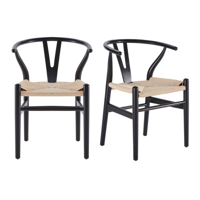 Deux chaises de salle à manger triangulaires en bois de style Mid-Century en bois pour votre maison de plage, entièrement assemblées