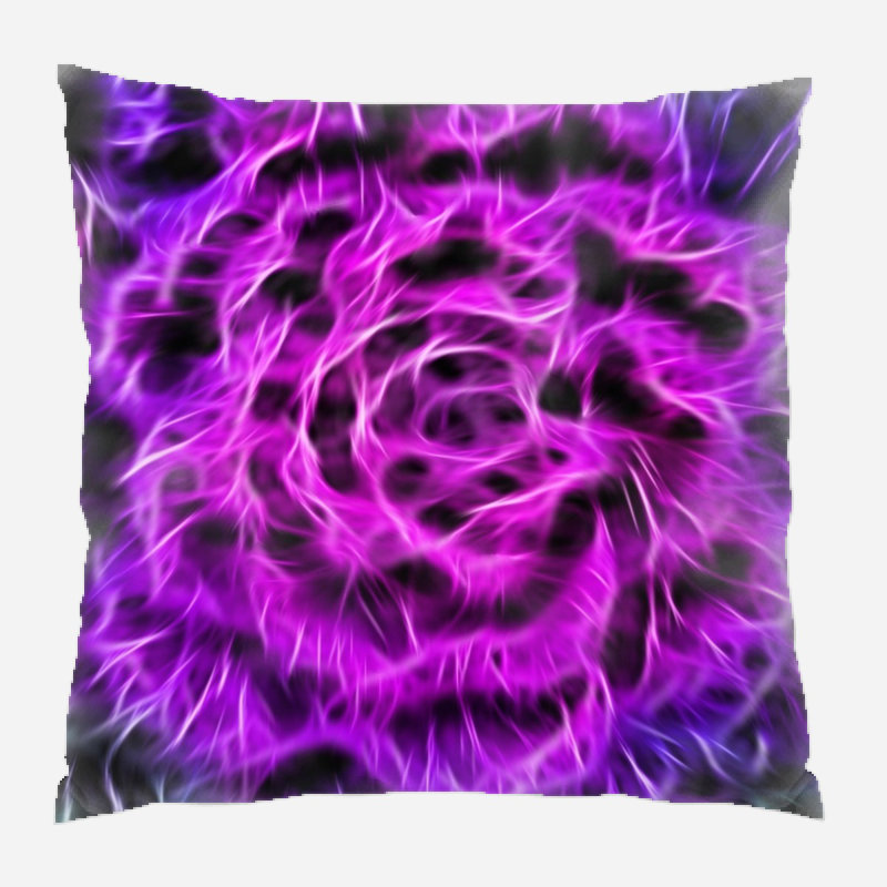 Abstract Microsuede Reversible Throw Pillow