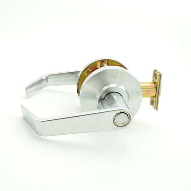 Levier de porte cylindrique sans embrayage, Chrome satiné