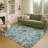 Machine Washable Indoor/Outdoor Chantille ACN2616 Floral Rug-1767427031-1767427017