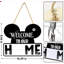 8.66" Mouse Interchangeable Welcome Sign, 22PCS Icons All Season Halloween Christmas Home Decor