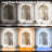 LED Bathroom Mirror with Lights Arched Vanity Mirror with Touch Sensor Lighted Mirror with Metal Frame Frontlit Anti-Fog Dimmable 3 Colors Temperature Shatterproof