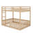 Full-Over-Full Wooden Bunk Bed Comes With A Ladder And Protective Safety Rails-668421117