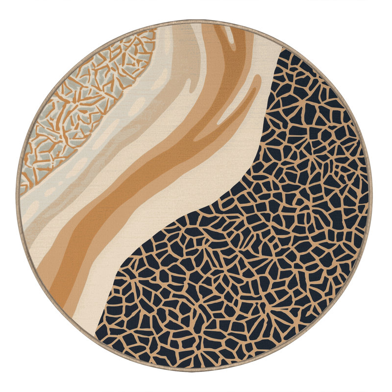 Tapis lavable à la machine Pacchiana, Rond 3 pi