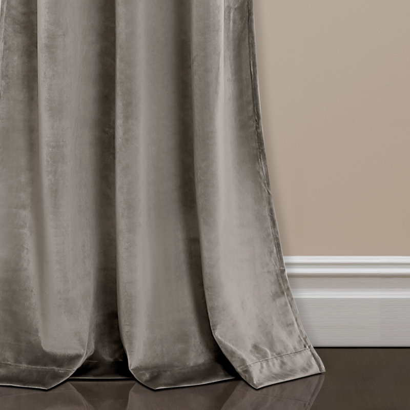 Room Darkening Curtain Pair, Grey, 96.5cm W x 274cm L