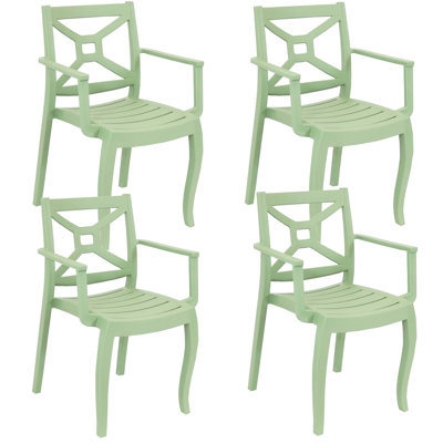 Ensemble de chaises de salle à manger empilables en plastique Aonghus