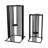Hurricane Lantern Metal Iron Vertical Bar Design Matte Finish for Living Room Bedroom Office Set of 2 - 26", 20" Black