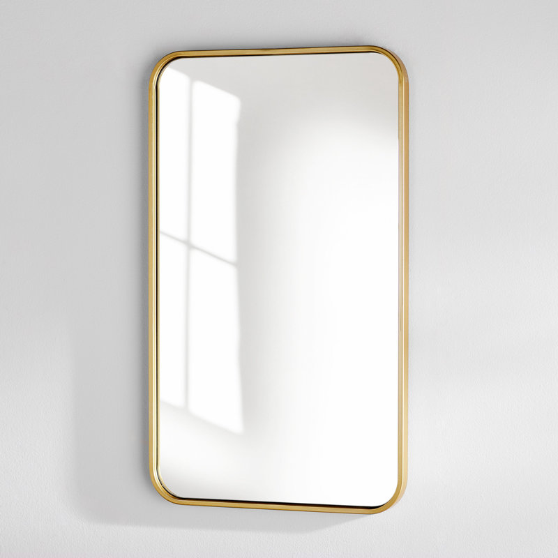 Miroir mural Sabine, Laiton, 30 po x 18 po