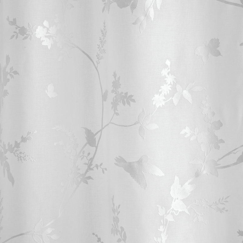Polyester Semi Sheer Rod Pocket Curtain Panel, Width 137 x Drop 140 cm