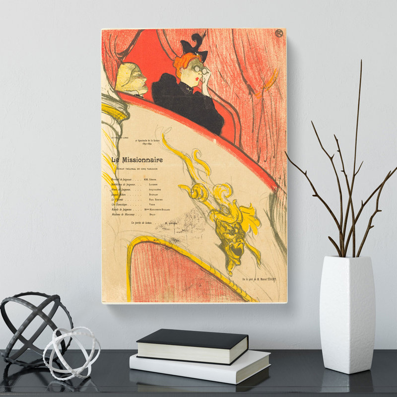 Le Missionnaire by Henri De Toulouse-Lautrec - Wrapped Canvas Painting, 50cm H x 35cm W x 3cm D
