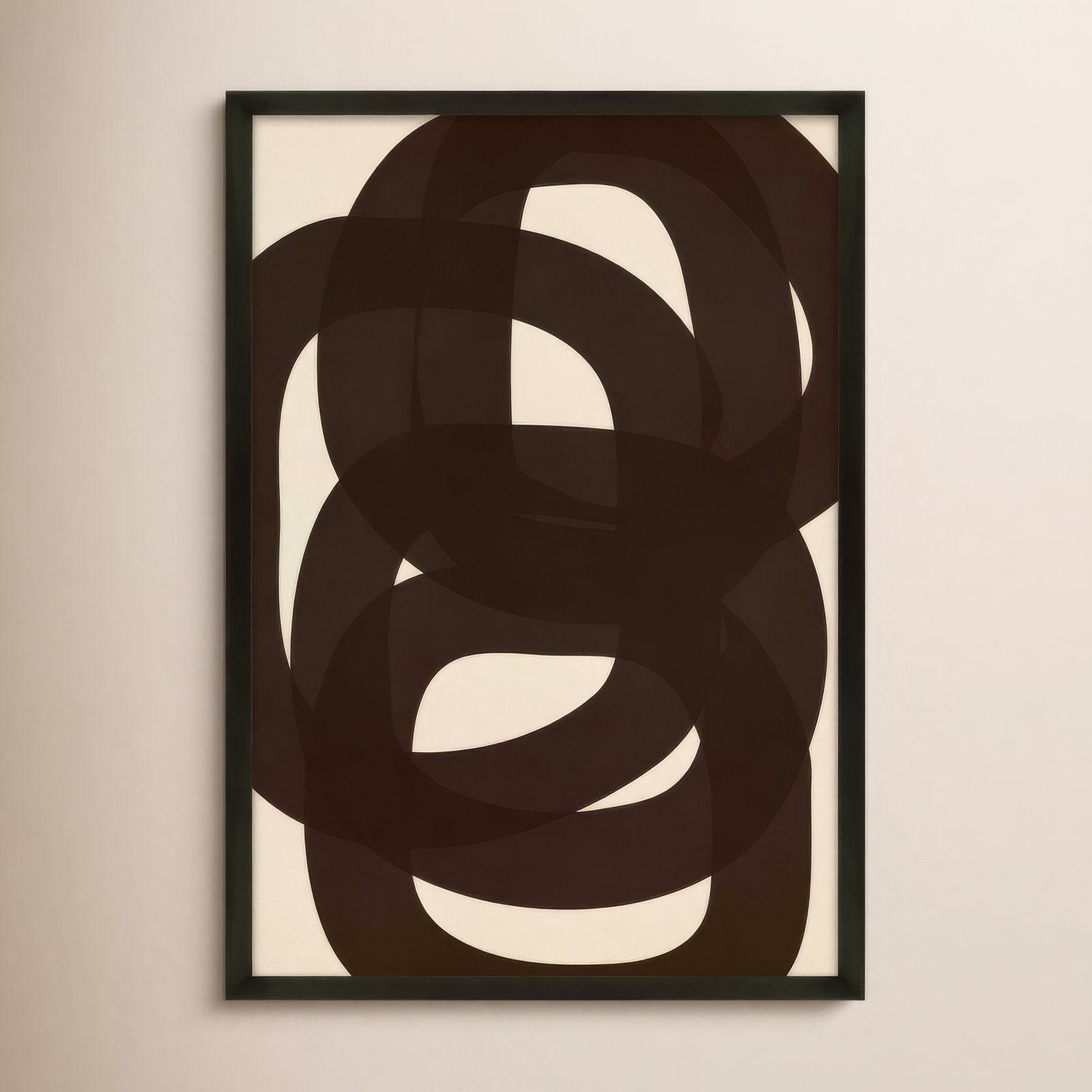 Circular Harmony by Romina Gadler, Black Framed Paper, 50" H x 35" W x 1.25" D