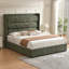 Upholstered Platform Storage Bed with a High Backrest and Two Large Solid Wood Drawers-680697981-680780558