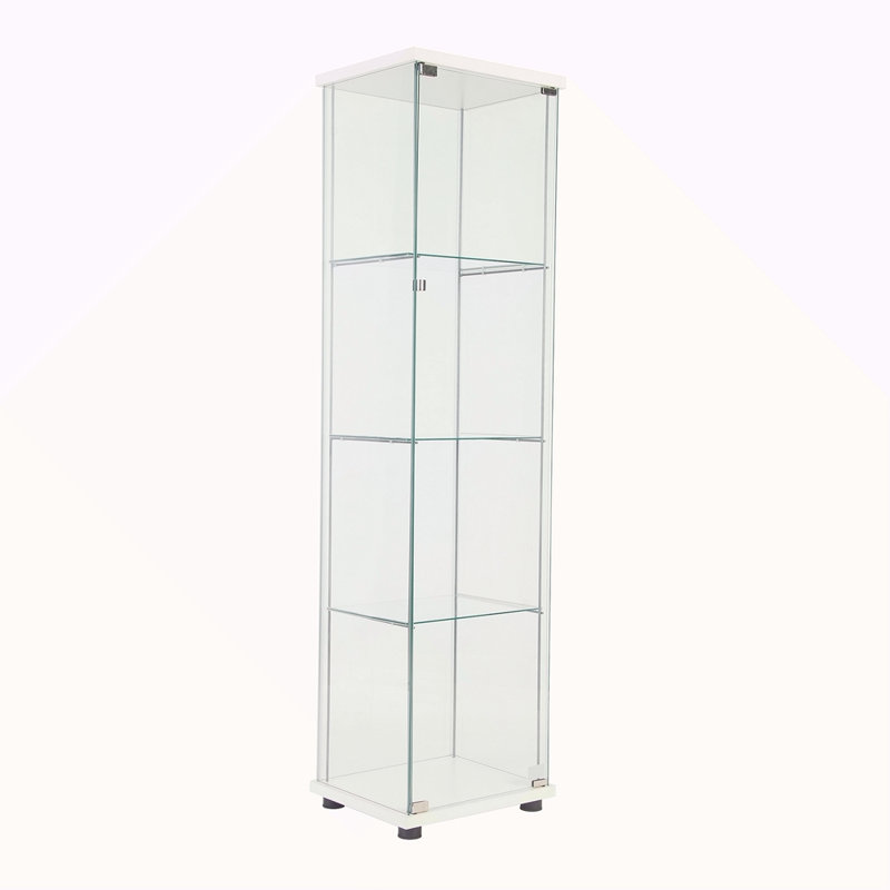 Vitrine à une porte avec 4 tablettes, Blanc