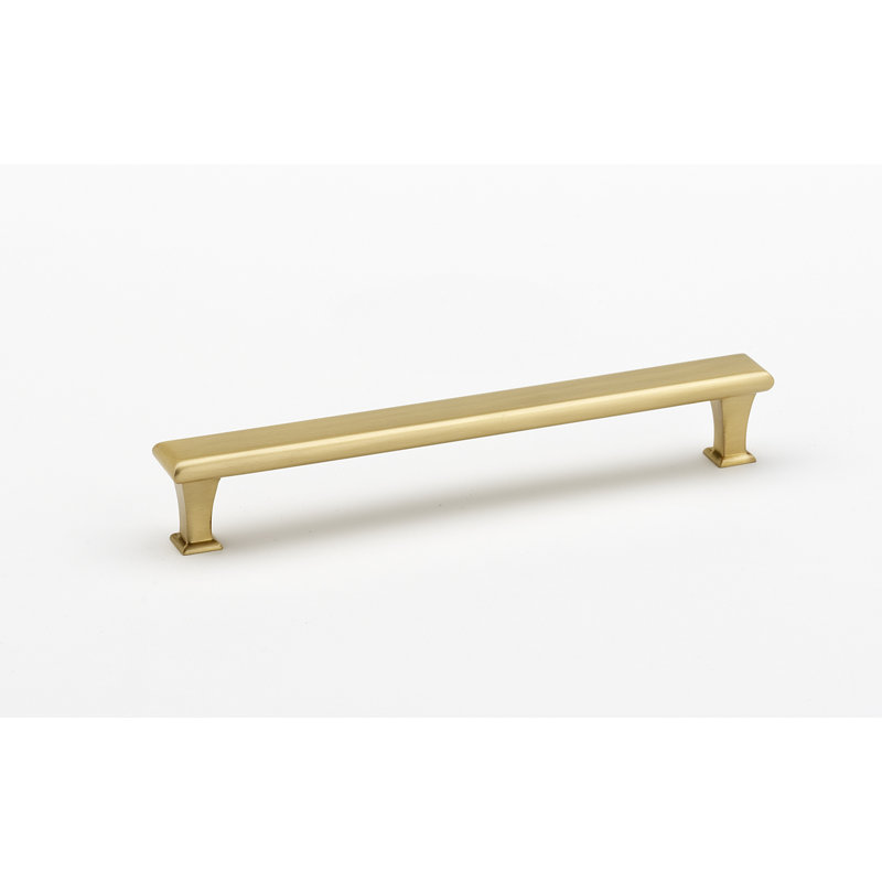 Satin Brass Modern 8" Bar Pull with Mounting Hardware