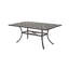 Table de salle à manger rectangulaire en aluminium coulé cuivré brillant