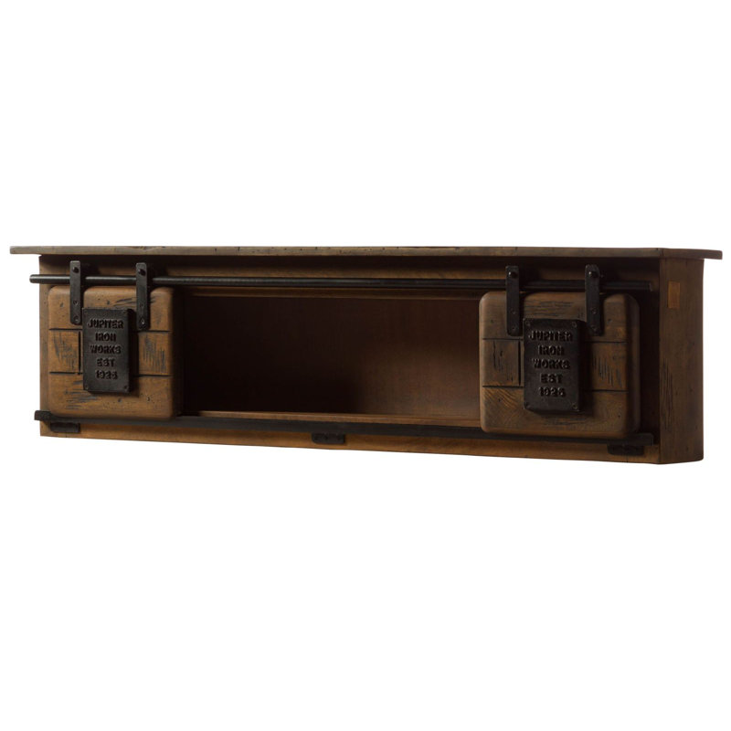 Railway Floating Shelf, Brown
