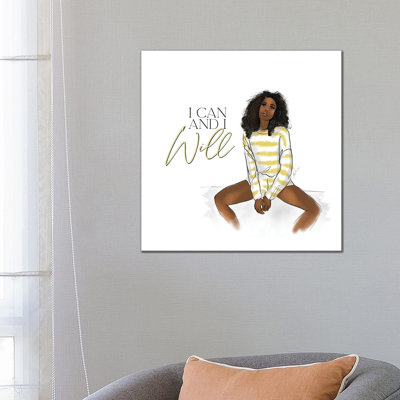 I Can And I Will by Alison Petrie - Wrapped Canvas Print